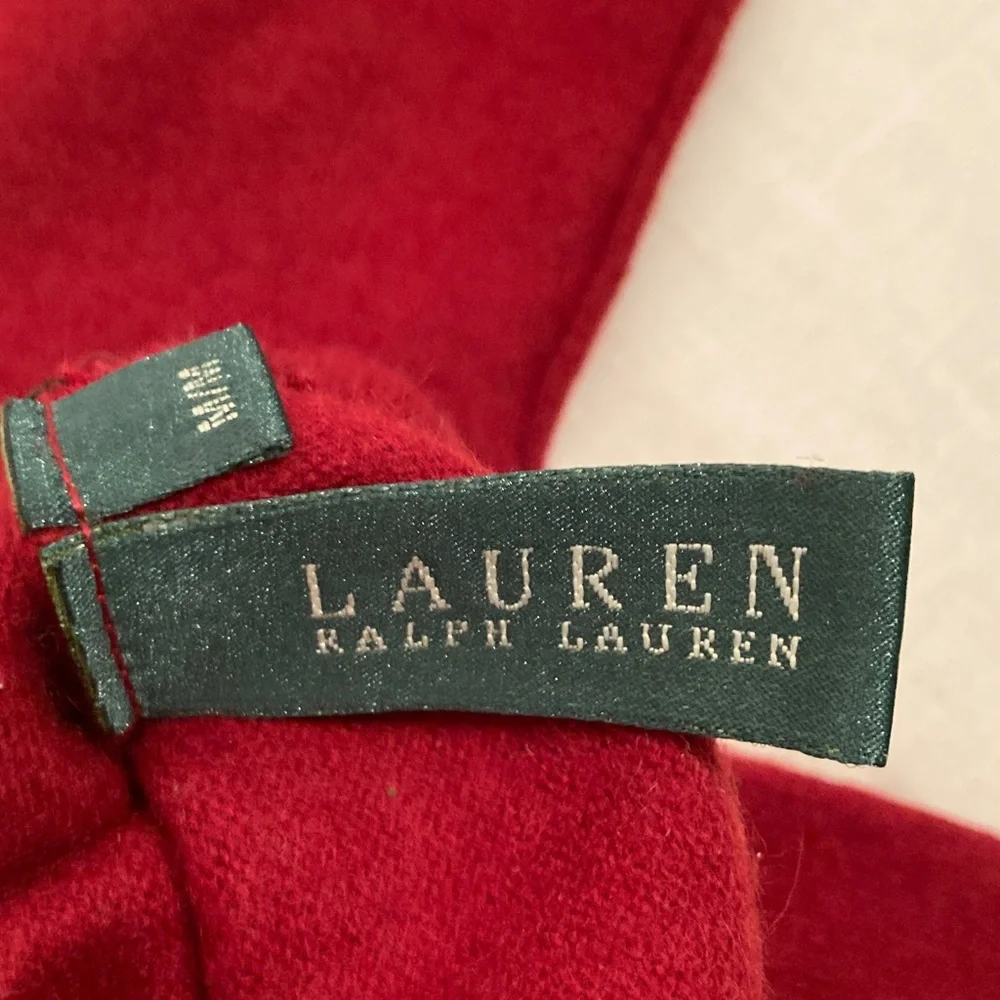 Lauren R Lauren wool cashmere blend Gloves with Black Accent brand M